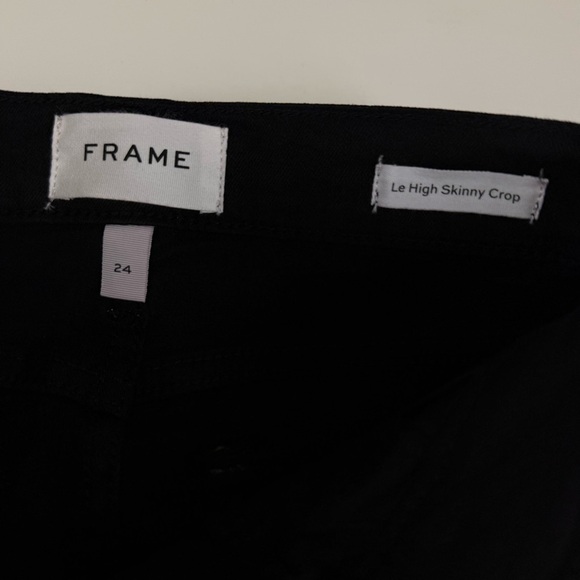 Frame Le High Skinny Crop Jeans Womens 24 Black NWT - Picture 8 of 14